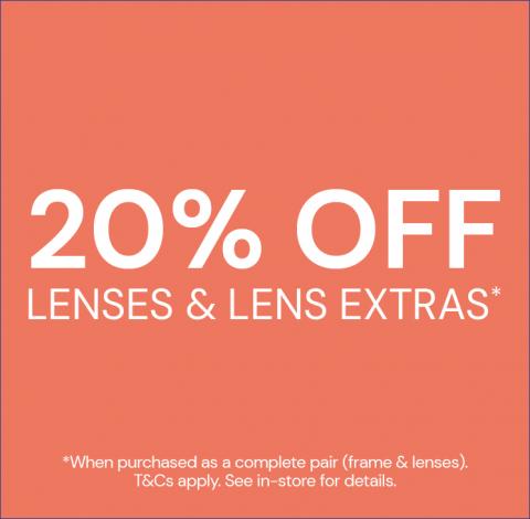 20% off lenses & lens extras